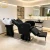 Electric Reclining Shampoo Chair Set With Ceramic Basin Stainless Steel Platform Hair Salon Hair Washing Station