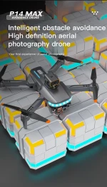 P14 Cheap Drone with 4K HD Dual Camera Mini Quadcopter UAV Remote Control Helicopter Gift Toy Drone Professionnel Avec