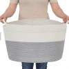 Cheap Handmade Extra Large Wicker Basket Woven Storage Baby Nursery Laundry Cotton Rope Storage Basket With Handle For Kids Toy