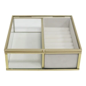 Modern jewelry box, metal jewelry box, necklace, ring, bracelet storage box180-216788