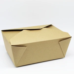 Disposable biodegradable takeaway food packing box takeout paper box