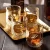 Import 220ml Top popular Custom logo double wall whisky tumbler/coffee mug double wall glass cup from China