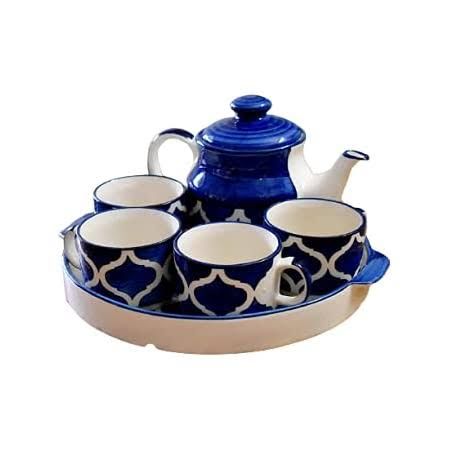 Buy Tea Set Handpainted from Fresh Mark Exports, India | Tradewheel.com