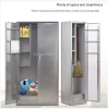 Stainless Steel Cleaning Cabinet with Drainage — Lockable Janitor Closet for Food Plants and Labs That Won't Leak or Sm