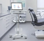 Dental Cart with Lockable Drawer | 360° Lockable Wheels, 30kg Load Tray