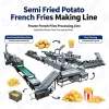 Semi Fried Potato French Fries Making Line Frozen French Fries Processing Line Industrial Potato Fries Processing Plant