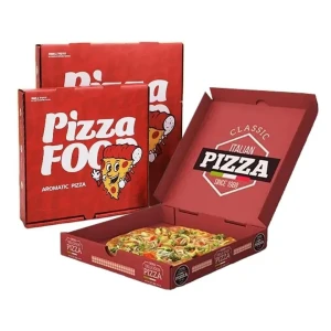 Wholesale ODM 33cm Food Packaging Full Printed Corrugated Pizza Paper Box Packaging