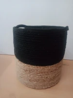 Jurte basket (cotton and jute)
