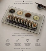 Premium Handmade Glass Sushi Plate – New Arrival