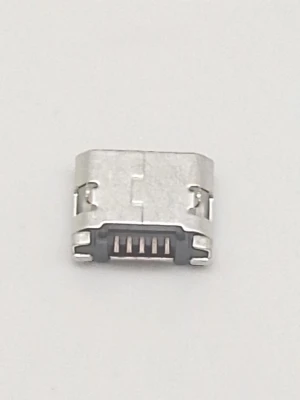 Micro 5P female front pin plugs into rear-mounted USB-B connector