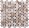 hexagon shape stone mosaics