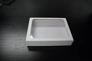 Custom Logo Transparent Lid Paper Boxes With Clear Window For Scarf Gift Packaging