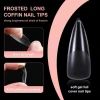 500Pcs/Box Transparent ABS Clear XXL Extra Long Coffin Nail Tips 3xl Coffin Square Wholesale Full Cover Nail Tips