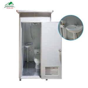1 Bedroom Prefab Houses 20 L20ft Container Bathroom Ablution 24 24l Plastic Mobile Portable Toilet