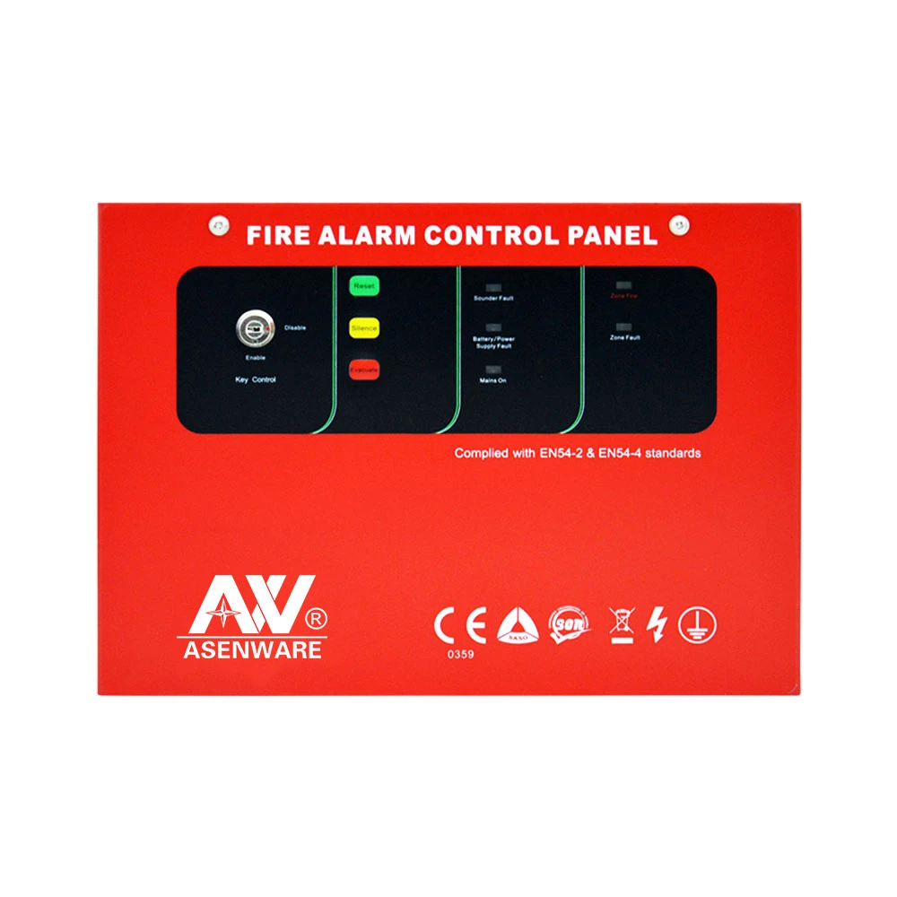 1 to 32 Zone 2 Wires Network 24V Conventional Fire  Alarm System Control Panel