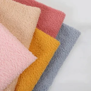 100% Polyester Sherpa Fleece Fabric for Gloves Lining, Furniture, Bags Shoes, Home Textile
