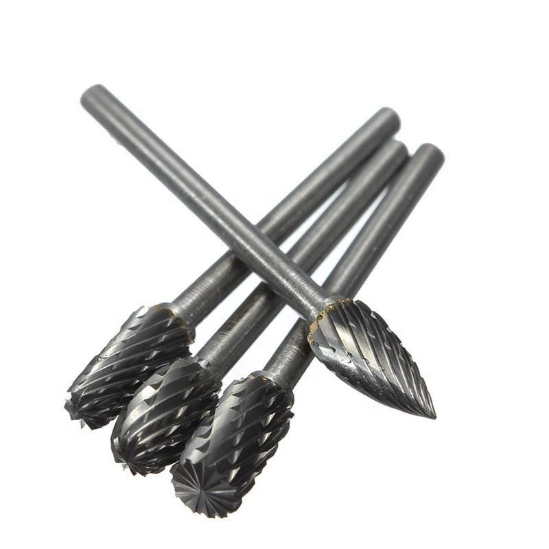 10pcs Tungsten Steel Carbide Burrs Drill Bit Set Rotary Burr Micro Drill Metal Woodworking Carving Tool Glass Diamond