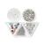 Import 10pcs/lot beauty nail Dotting rhinestone Triangle Round Plate For Jewelry Beads Display Plastic Tray Packaging White Containers from China