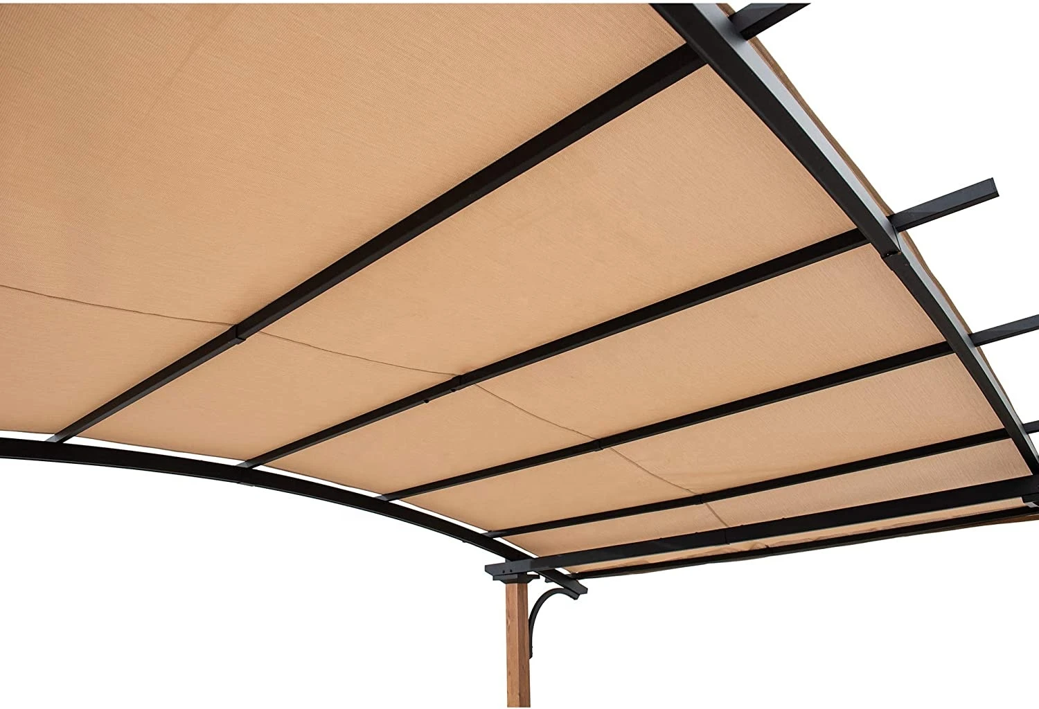 10x7.75 ft. Manaufacturer Steel Arched Natural Patio Custom Wood Pergola Outdoor Garden Roof Pergola