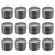 Import 12 Pcs Stainless Steel Magnetic Multi-Purpose Spice Storage Tins with Clear Top Lid from China