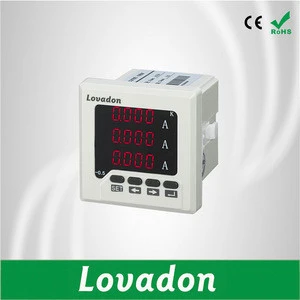 120*120mm Three Phase Types Of Energy Current Meters LCD Digital Ampere Meter