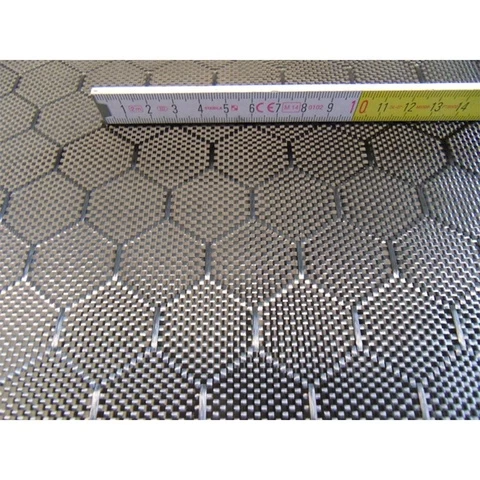 12K Honeycomb Yellow Diy Hybrid Fabric Cloth Fiber Carbon Kevlar