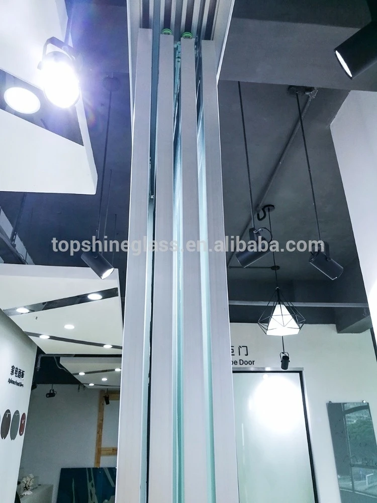 12mm aluminium office tempered glass sliding door price