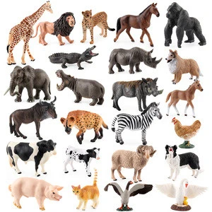 12pcs Plastic Simulation Animal Model Toy Sets PVC Wild Animal Figure Farm Toy Model