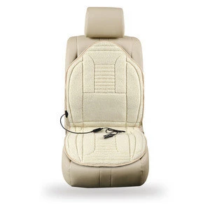 12V temperature adjustable heated car seat cushion	with switch
