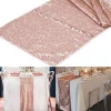 14x108 inch 100% Polyester dining living room party Elegant wedding dining living room cocktail rose gold sequin table runner