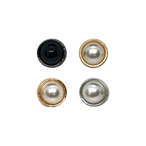 15mm alloy pearl buttons high-end clothes accessories round sweater decorative buttons