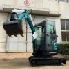 1.7Ton/1700KG KK17 Cabin Crawler Mini Excavator Mini Digger Mini Bagger with Swing Boom and New design and CE Certification