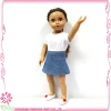 18 inch toy clothing toy accessories white t-shirt and denim skirt