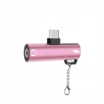 2 in 1 Type C Adapter 3.5mm Headphone Jack AUX Splitter ,Mini shape usb Charging Adapter