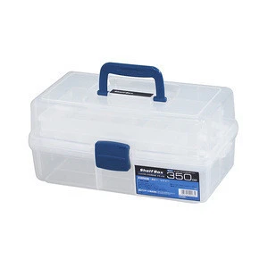 2 layer assortment organizer equipment case with tray parts plastic box