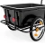 Import 2-wheeled Bike Trailer Carrier Cargo Black Bicycle Luggage Cart Transport Hauling Handle Towing Drawbar 90L from China
