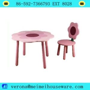 2016 China pink flower shape kids table set