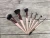 Import 2018 professional beauty makeup tools pink malaysia acrylic handle makeup brush set from China