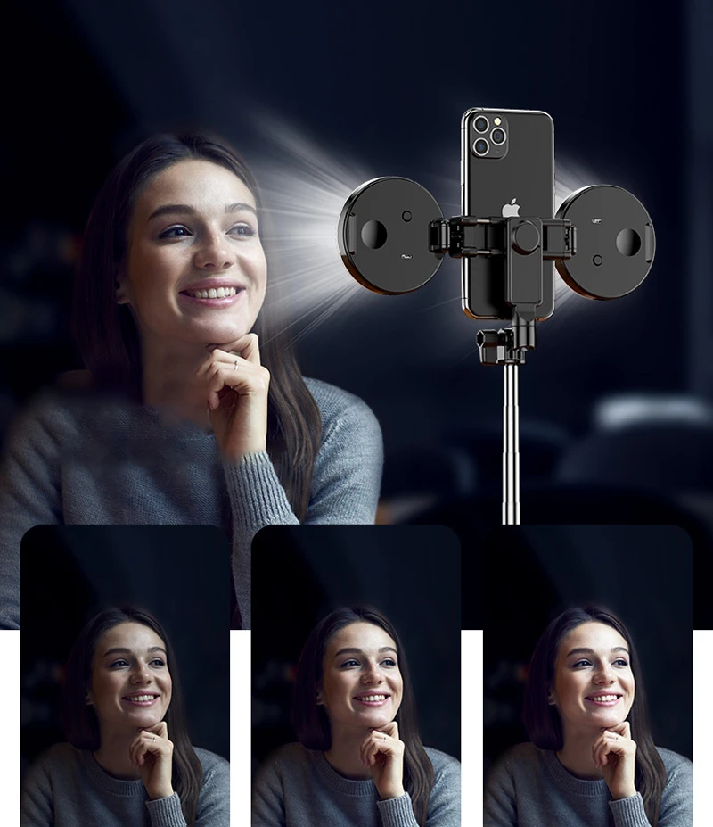 2020 New L07 Selfie Stick Bluetooth Remote Control fill light Selfie Stick Tripod Adjustable Brightness Fill Light Selfie Stick