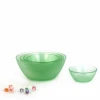 2020 new style glass fruit bowl set glass bowl with lid glass container keep fresh bowls