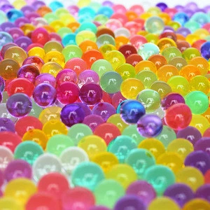2020 Rainbow Pearl Shape Crystal Soil Mud Hydrogel Gel balls Growing Water Beads for sensory magic toy set