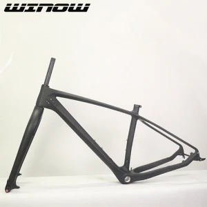 2021 carbon fat bicycle frame All Routing Internal 197*12mm carbon mountain bike 26er fat bike frameset with fork