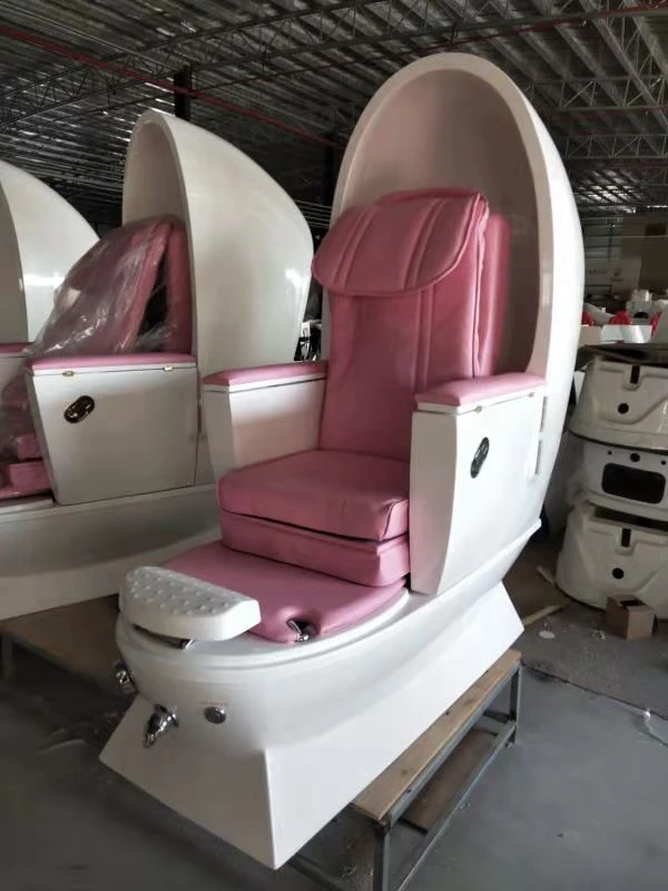2021 Hot Sale 3 Years Warranty Hot Sale Top Luxuary Whte&Pink Spa Chair Pedicure Chair With Massager And Foot Bowl