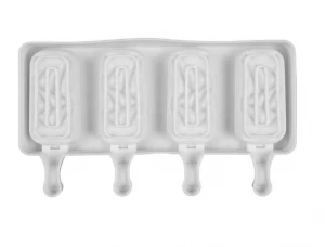 2021 Irregular gem shape  popsicle mold silicone ice pop mold 4 cavity shock cakesicle mold