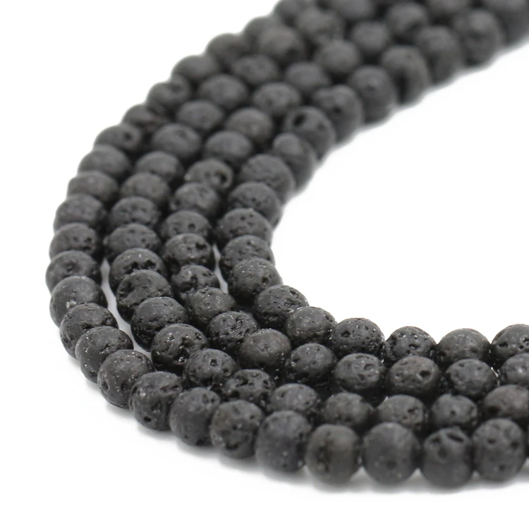 2021 New products wholesale DIY fashion jewelry 8mm natural round black tourmaline stone loose beads for jewelry making