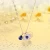 Import 2021New demon eye necklace gemstone titanium steel clavicle chain rose gold necklace from China