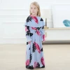 2024 New DEMU High Quality Fashion Printed Muslim Long Sleeve Slim Childrens Wear Long Skirt Factory Direct Sales