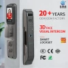 2024 New style Tuya Wifi video intercom 3D face recognition fingerprint lock intelligent door lock high-end smart door lock