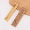 2024 Wholesale Wide Tooth Natural Bamboo Wood Organic Bristle Scalp Handmade Massager Hair Brush Natural Wooden Bamboo Comb