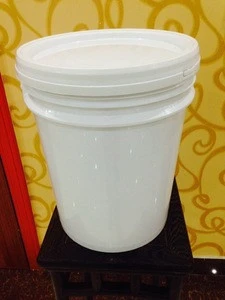 20L white PP Plastic pail for coating, latex paint, or other chemical products